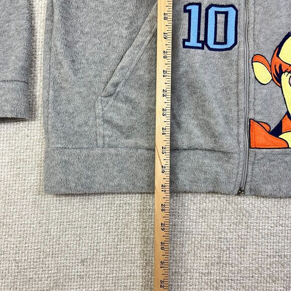 Disney Tigger Hoodie Jacket Fleece Women's Medium Full Zip Gray Winnie The Pooh - Picture 7 of 7
